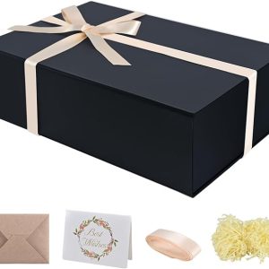 Brothersbox Black Gift Box 13.8"x9"x4.3" Large Gift Boxes