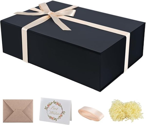 Brothersbox Black Gift Box 13.8"x9"x4.3" Large Gift Boxes