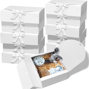 10 PCS Gift Boxes with Lids, 10.6x7.8x3.1 Inch Kraft Paper Gift Box,